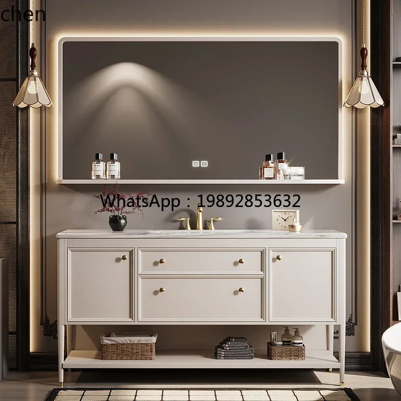XX oak French retro bathroom cabinet combined bathroom wash basin cabinet smart mirror cabinet floor-to-ceiling double basin
XX oak French retro bathroom cabinet combined bathroom wash basin cabinet smart mirror cabinet floor-to-ceiling double basin
