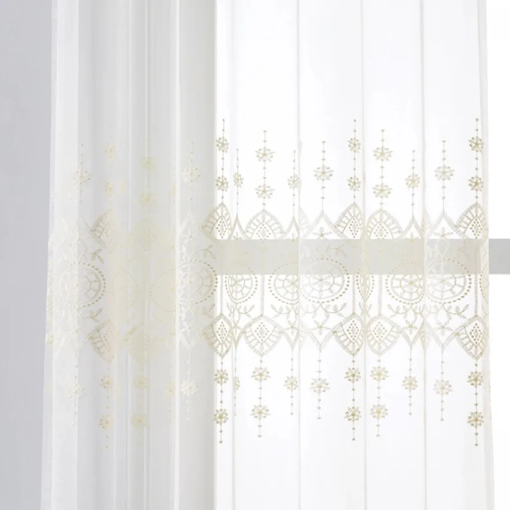 Sheer Tulle Embroidered Curtains Ready Made Voile Drapes for Living Room Girls Bedroom Door Delicate Floral
Sheer Tulle Embroidered Curtains Ready Made Voile Drapes for Living Room Girls Bedroom Door Delicate Floral