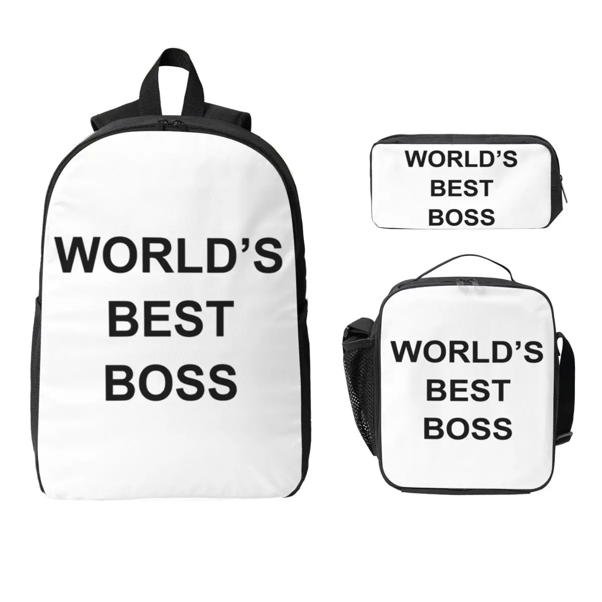 Worlds Best Boss The Office Dunder Mifflin Backpack BookBag School Bag Laptop Shoulder Bags 3ps Insulated Lunch Bag Pencil Case
Worlds Best Boss The Office Dunder Mifflin Backpack BookBag School Bag Laptop Shoulder Bags 3ps Insulated Lunch Bag Pencil Case