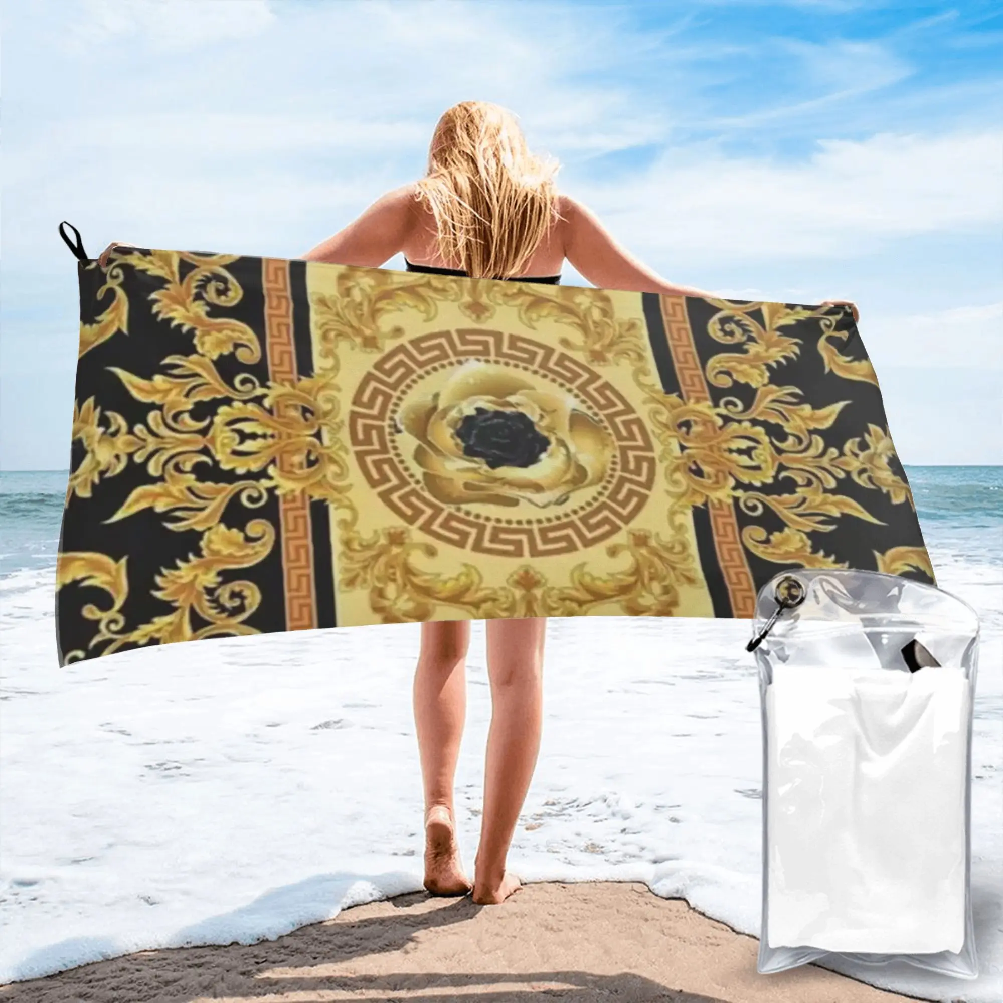 Luxury European Floral Pattern Beach Towel Soft Microfiber Quick Dry Absorbent Quick Towels For Bath
Luxury European Floral Pattern Beach Towel Soft Microfiber Quick Dry Absorbent Quick Towels For Bath