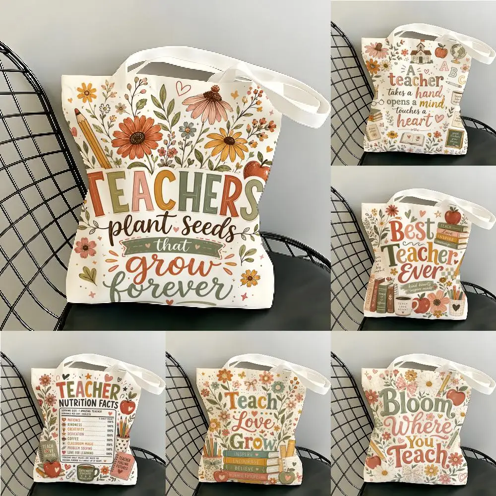 A Gift For The Teacher Storage Bags Double-Sided Canvas Tote Bag, Eco-Friendly Reusable Large Capacity Shopping Handbag
A Gift For The Teacher Storage Bags Double-Sided Canvas Tote Bag, Eco-Friendly Reusable Large Capacity Shopping Handbag