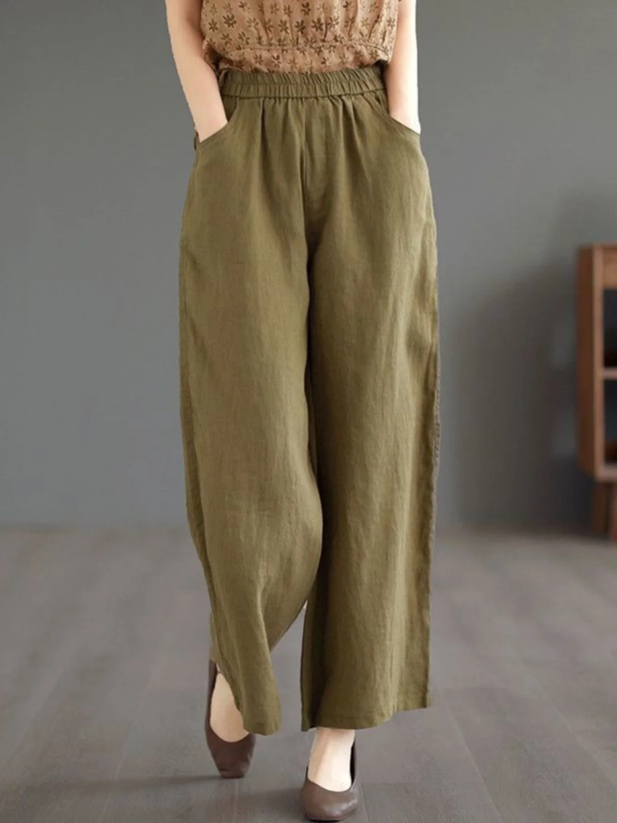 High Waist Wide Leg Pants Women's Summer Casual Loose Cotton Linen Big Footed Pants Elastic Waist Versatile Thin Long Trousers
High Waist Wide Leg Pants Women's Summer Casual Loose Cotton Linen Big Footed Pants Elastic Waist Versatile Thin Long Trousers