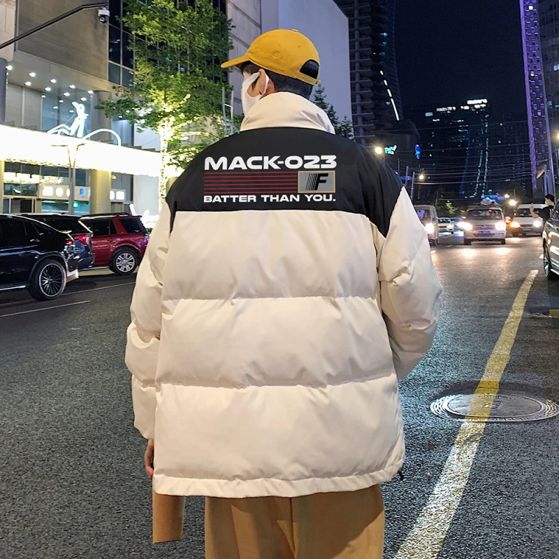 Korean Fashion Letter Print Cotton Padding Parka Warm Men's Stand Collar Cold Down Coats Casual Thicken Men Winter Jacket Luxury
Korean Fashion Letter Print Cotton Padding Parka Warm Men's Stand Collar Cold Down Coats Casual Thicken Men Winter Jacket Luxury