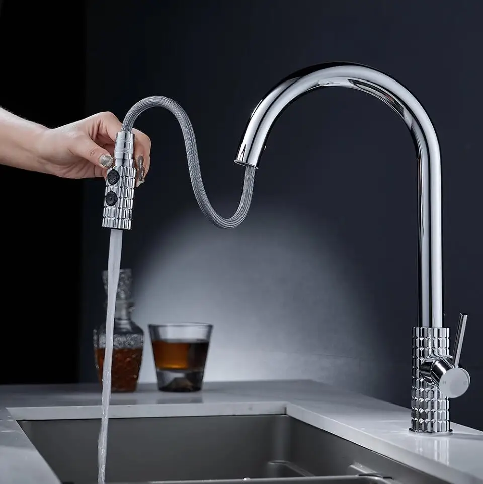 Выдвижной кухонный смеситель из матового золота, латунный смеситель для раковины, смеситель с вращением на 360 градусов, смеситель Torneira Cozinha, кухонный смеситель
Выдвижной кухонный смеситель из матового золота, латунный смеситель для раковины, смеситель с вращением на 360 градусов, смеситель Torneira Cozinha, кухонный смеситель