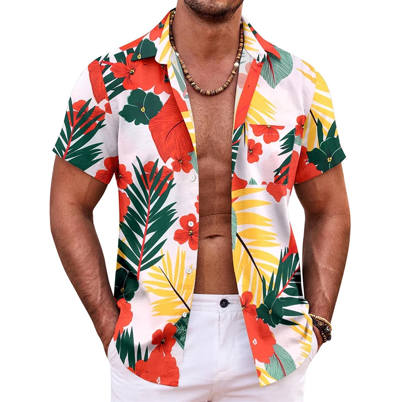 Retro Plant Print Hawaii Men's Shirt Summer Leisure Short Sleeve Button Shirts Vacation Travel Beach Casual Men Blouse Novel
Retro Plant Print Hawaii Men's Shirt Summer Leisure Short Sleeve Button Shirts Vacation Travel Beach Casual Men Blouse Novel