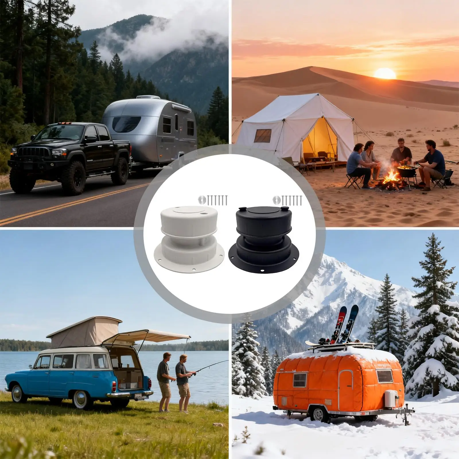 RV Roof Vent Cap Replacement ABS Plastic Air Circulation Cover for Trailer Motorhome Accessories
RV Roof Vent Cap Replacement ABS Plastic Air Circulation Cover for Trailer Motorhome Accessories