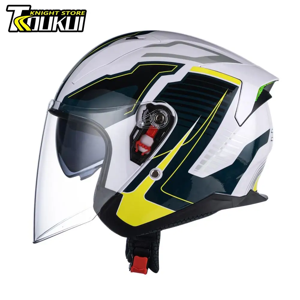 Motorcycle Helmet HD Visors Double Lens Moto Helmet Scooter Open Helmet Casco Moto DOT Certification Motorcyclist Equipment
Motorcycle Helmet HD Visors Double Lens Moto Helmet Scooter Open Helmet Casco Moto DOT Certification Motorcyclist Equipment