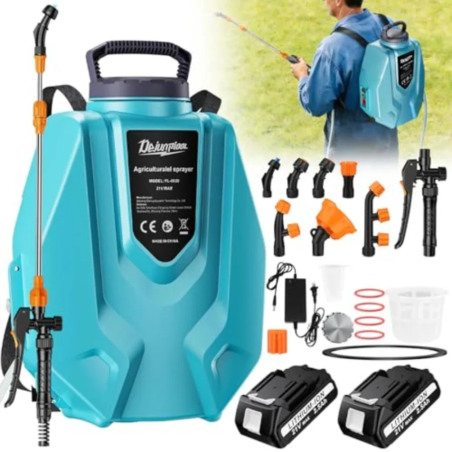 Battery Powered Backpack Sprayer 3.2 Gallon with 2x2500mAh Battery for Yard Lawn Garden Spraying 7 Nozzles and Telescopic Wand
Battery Powered Backpack Sprayer 3.2 Gallon with 2x2500mAh Battery for Yard Lawn Garden Spraying 7 Nozzles and Telescopic Wand