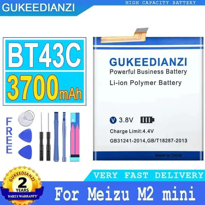 Mobile Phone Battery Safe BT43C Long-Lasting Performance For Meizu Meizy M2 Mini M2mini Meilan 2 3700Mah
Mobile Phone Battery Safe BT43C Long-Lasting Performance For Meizu Meizy M2 Mini M2mini Meilan 2 3700Mah