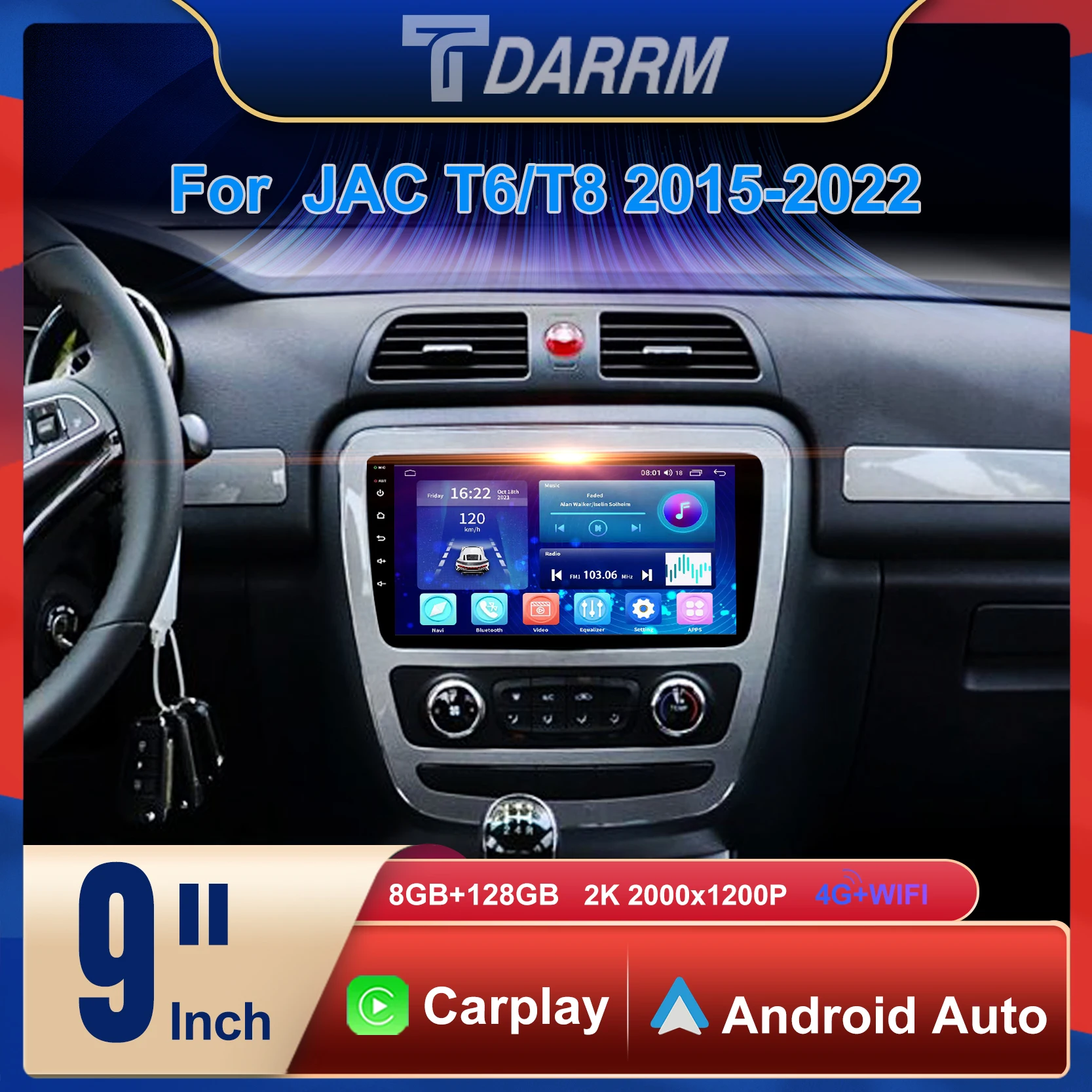 Android Car Radio Automotive Player Multimedia Navigation Carpaly Screen Auto Stereo FOR JAC T6/T8 2015 2016 2017 2018-2022
Android Car Radio Automotive Player Multimedia Navigation Carpaly Screen Auto Stereo FOR JAC T6/T8 2015 2016 2017 2018-2022