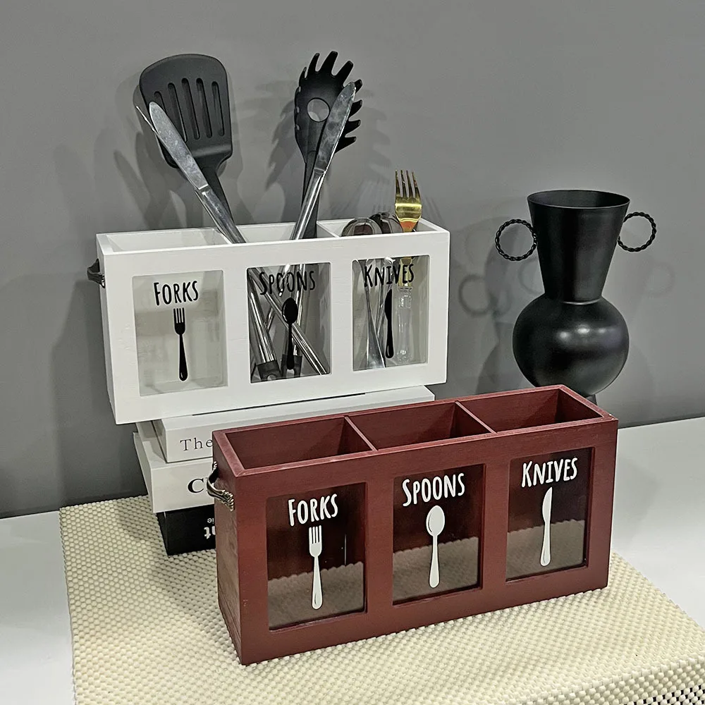 Wood Kitchen Cutlery Box Utensil Holder Spoon Fork Tableware Storage Rack Container Large Kitchen Utensil Caddy Organizer 
Wood Kitchen Cutlery Box Utensil Holder Spoon Fork Tableware Storage Rack Container Large Kitchen Utensil Caddy Organizer