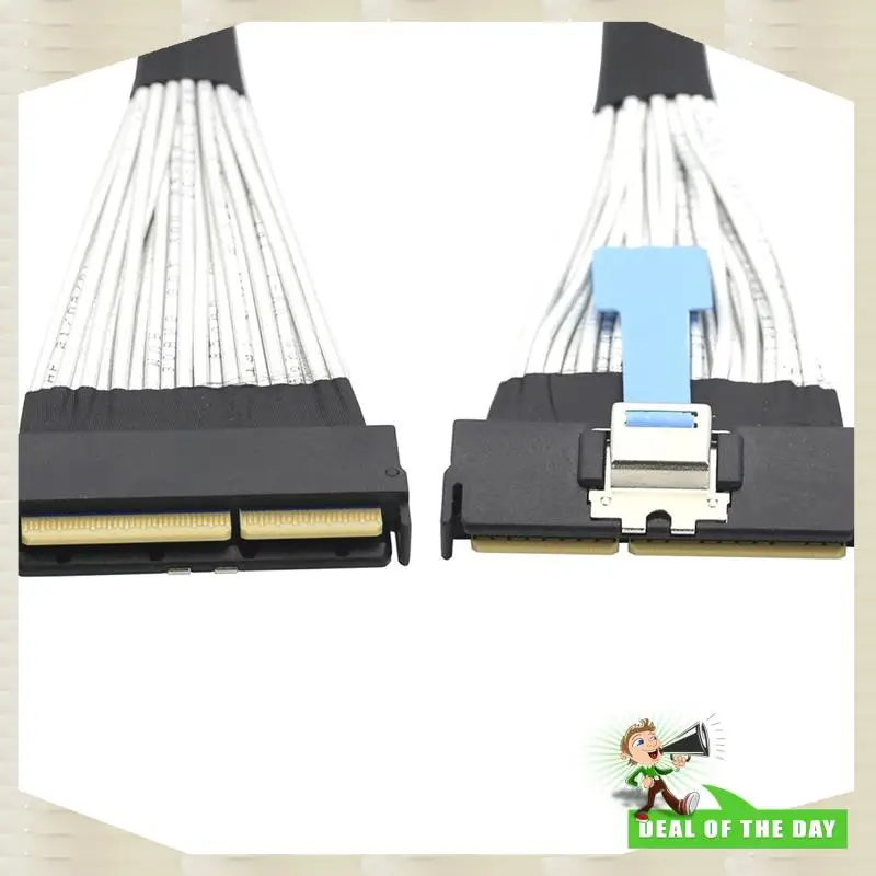 24-Hour Delivery SAS Slimline Male Extender Cable MCIO 5.0 124P 16X 16I To SFF-8654 MCIO 5.0 124P Data Transfer Cord 0.5M
24-Hour Delivery SAS Slimline Male Extender Cable MCIO 5.0 124P 16X 16I To SFF-8654 MCIO 5.0 124P Data Transfer Cord 0.5M