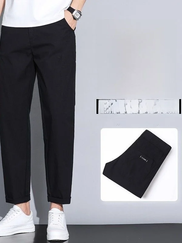 Summer New Ice Silk Nine Points Men's Casual Pants Thin Loose Straight Cut Quick Dry Versatile High Waist Zipper Fly Khaki Color
Summer New Ice Silk Nine Points Men's Casual Pants Thin Loose Straight Cut Quick Dry Versatile High Waist Zipper Fly Khaki Color