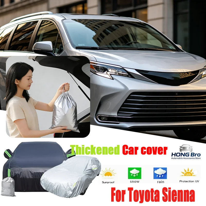 For Toyota Sienna Car Cover Outdoor Sun & UV Protection, Dust Rain Snow Protective, Auto Protective Cover
For Toyota Sienna Car Cover Outdoor Sun & UV Protection, Dust Rain Snow Protective, Auto Protective Cover