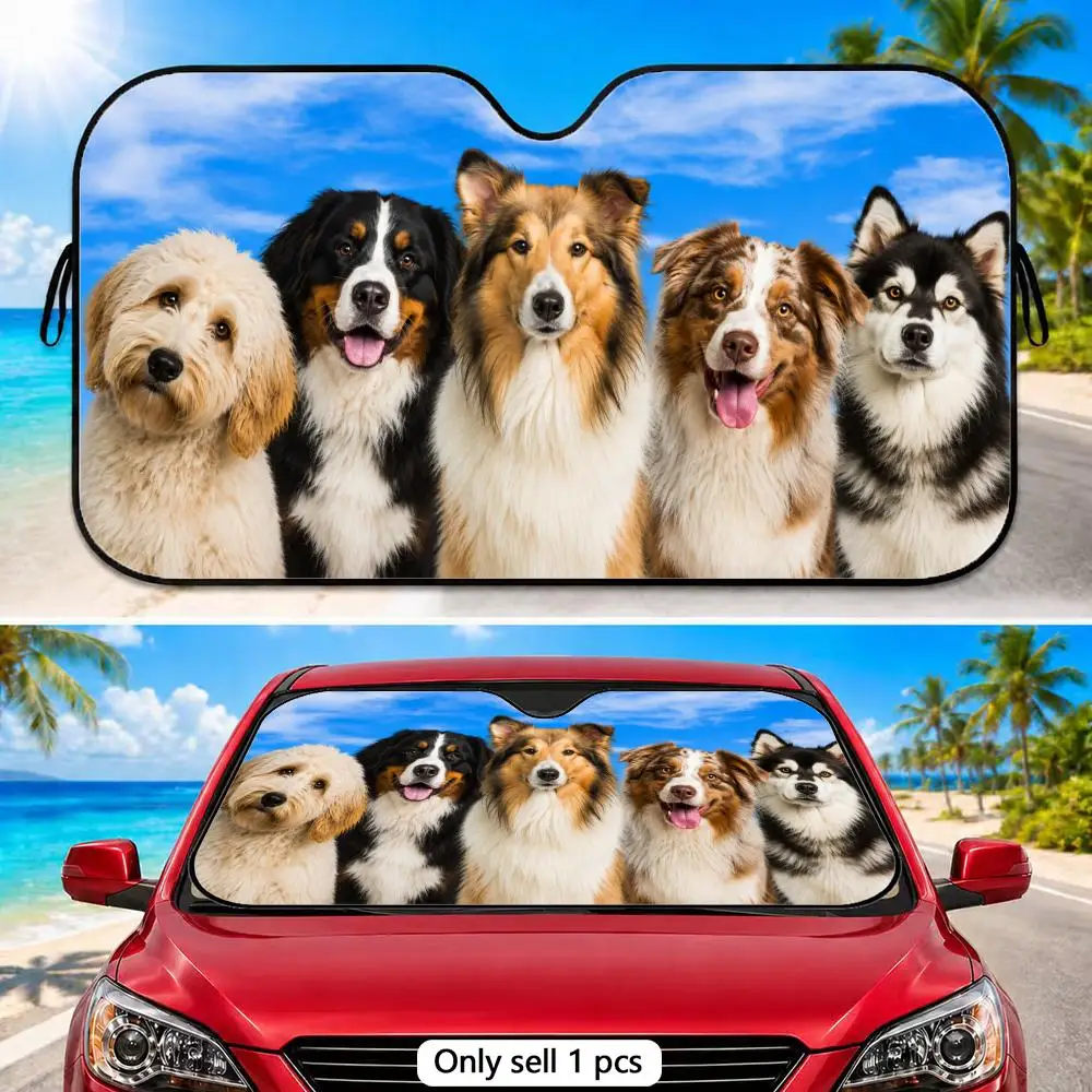Cute Dog Smiling Sun Visor Aluminum Foil Windshield Sunshade with Reflective UV Protection Heat Insulation Foldable Fit
Cute Dog Smiling Sun Visor Aluminum Foil Windshield Sunshade with Reflective UV Protection Heat Insulation Foldable Fit