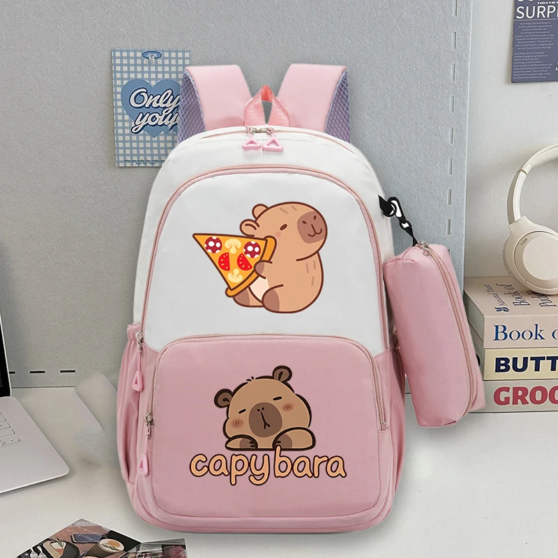 2pcs Capybara Large Backpacks Pencil Bag Cartoon Anime Animals Schoolbags Fashion Book Shoulders Bags Boys Girls Birthday Gift
2pcs Capybara Large Backpacks Pencil Bag Cartoon Anime Animals Schoolbags Fashion Book Shoulders Bags Boys Girls Birthday Gift