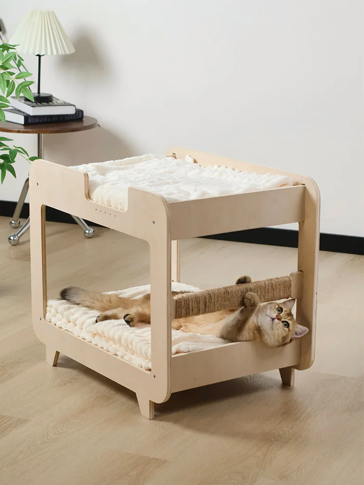 Двухъярусная кровать-лежанка Hajimi Pet для нескольких питомцев, с верхним и нижним спальным местом, с когтеточкой, мебель для животных
Двухъярусная кровать-лежанка Hajimi Pet для нескольких питомцев, с верхним и нижним спальным местом, с когтеточкой, мебель для животных