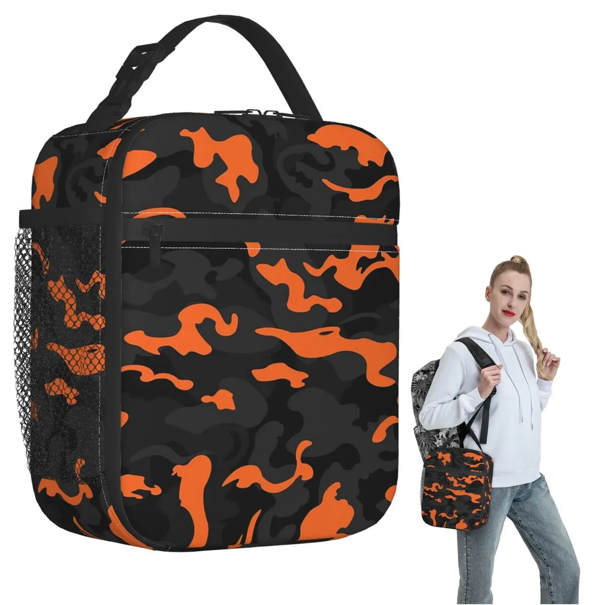 Camo Camouflage Insulated Lunch Bag for Women Children Leakproof Food Boxes Thermal Lunch Box Tote
Camo Camouflage Insulated Lunch Bag for Women Children Leakproof Food Boxes Thermal Lunch Box Tote