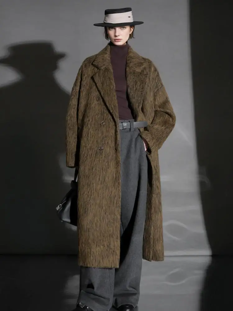High-End Casual Lady's Double-Breasted Alpaca Woolen Coat 2025 Winter Loose Simple Suit Collar Women's Long Wool Coats
High-End Casual Lady's Double-Breasted Alpaca Woolen Coat 2025 Winter Loose Simple Suit Collar Women's Long Wool Coats