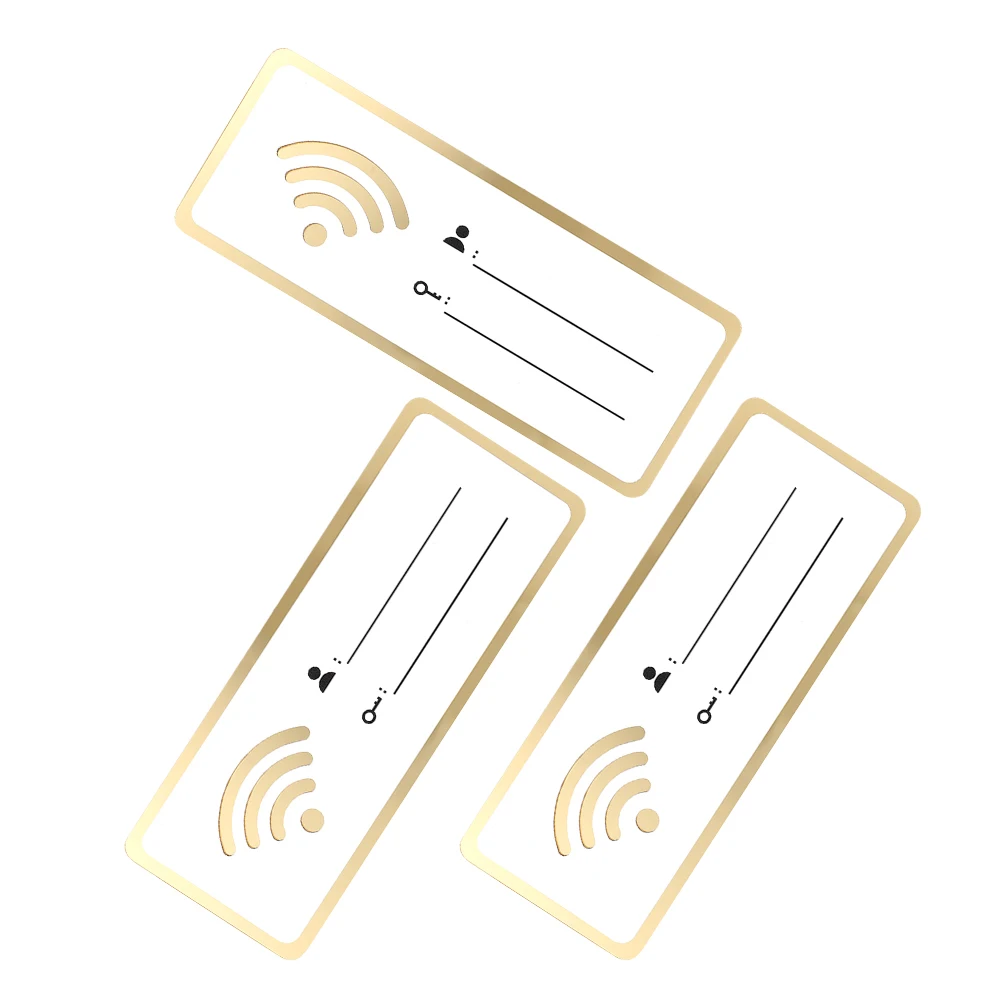 3 Pcs Wifi Password Prompt Board Sign Programmable Guest Acrylic Table for Hotel
3 Pcs Wifi Password Prompt Board Sign Programmable Guest Acrylic Table for Hotel