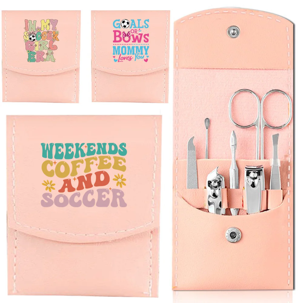 7 Pcs Manicure Set Stainless Steel Nail Clipper Kit With Case Portable Nail Care Tools With Scissors Soccer Text Pattern
7 Pcs Manicure Set Stainless Steel Nail Clipper Kit With Case Portable Nail Care Tools With Scissors Soccer Text Pattern