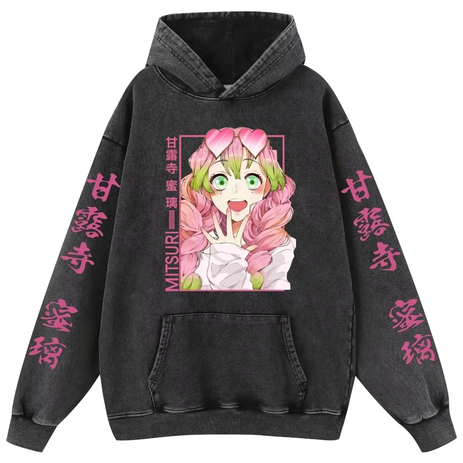 Demon Slayer Anime Kanroji Mitsuri Hooded Men Vintage Washed Hoodies Oversized Sweatshirt Unisex Streetwear Harajuku y2k tops
Demon Slayer Anime Kanroji Mitsuri Hooded Men Vintage Washed Hoodies Oversized Sweatshirt Unisex Streetwear Harajuku y2k tops