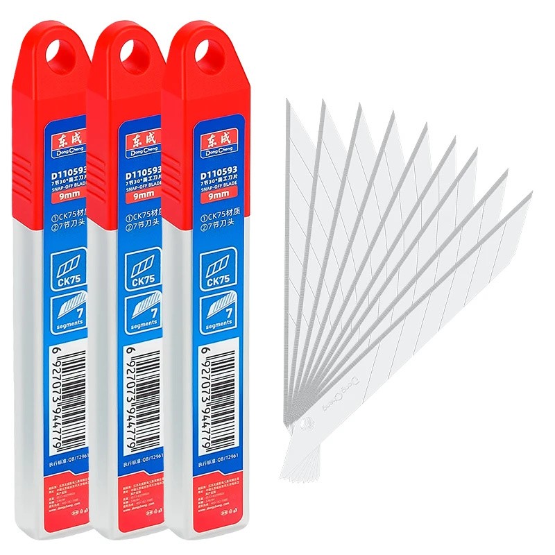 7-сегментные отламывающиеся лезвия, сталь CK75, толщина 0,4 мм, ширина 9 мм, 30 шт. ° Сменные лезвия Angle для художественных, ремесленных и универсальных ножей
7-сегментные отламывающиеся лезвия, сталь CK75, толщина 0,4 мм, ширина 9 мм, 30 шт. ° Сменные лезвия Angle для художественных, ремесленных и универсальных ножей