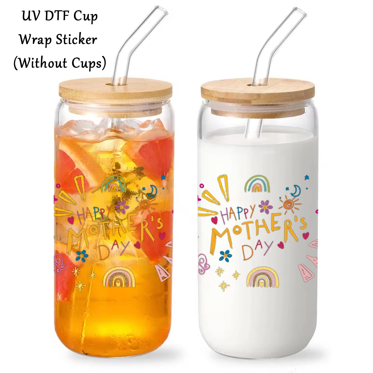 1pc Uv Dtf Cup Transfer Sticker,Happy Mother's Day Floral Rainbow Design,For Glass Cans,Mug,Water Bottle,Mother's Day Gift Decor
1pc Uv Dtf Cup Transfer Sticker,Happy Mother's Day Floral Rainbow Design,For Glass Cans,Mug,Water Bottle,Mother's Day Gift Decor