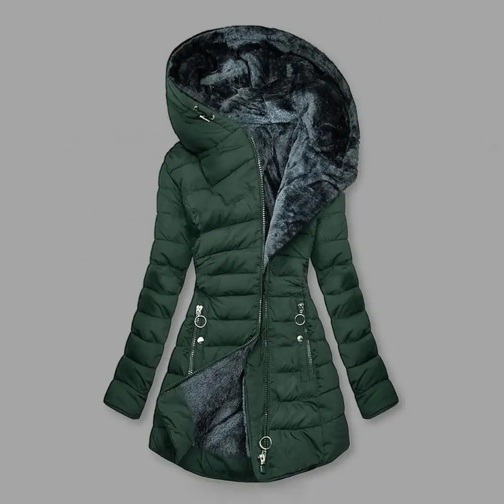 Long Sleeve Coat Plus Size Women's Winter Jacket with Plush Lining Hooded Outerwear Warm Windproof Down Coat for Cold Weather
Long Sleeve Coat Plus Size Women's Winter Jacket with Plush Lining Hooded Outerwear Warm Windproof Down Coat for Cold Weather