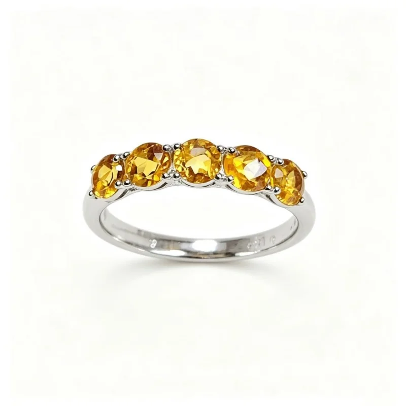 925 Sterling Silver Natural Citrine Promise Ring 4mm Round Gemstone Prong Setting Band Ring, November Birthstone
925 Sterling Silver Natural Citrine Promise Ring 4mm Round Gemstone Prong Setting Band Ring, November Birthstone