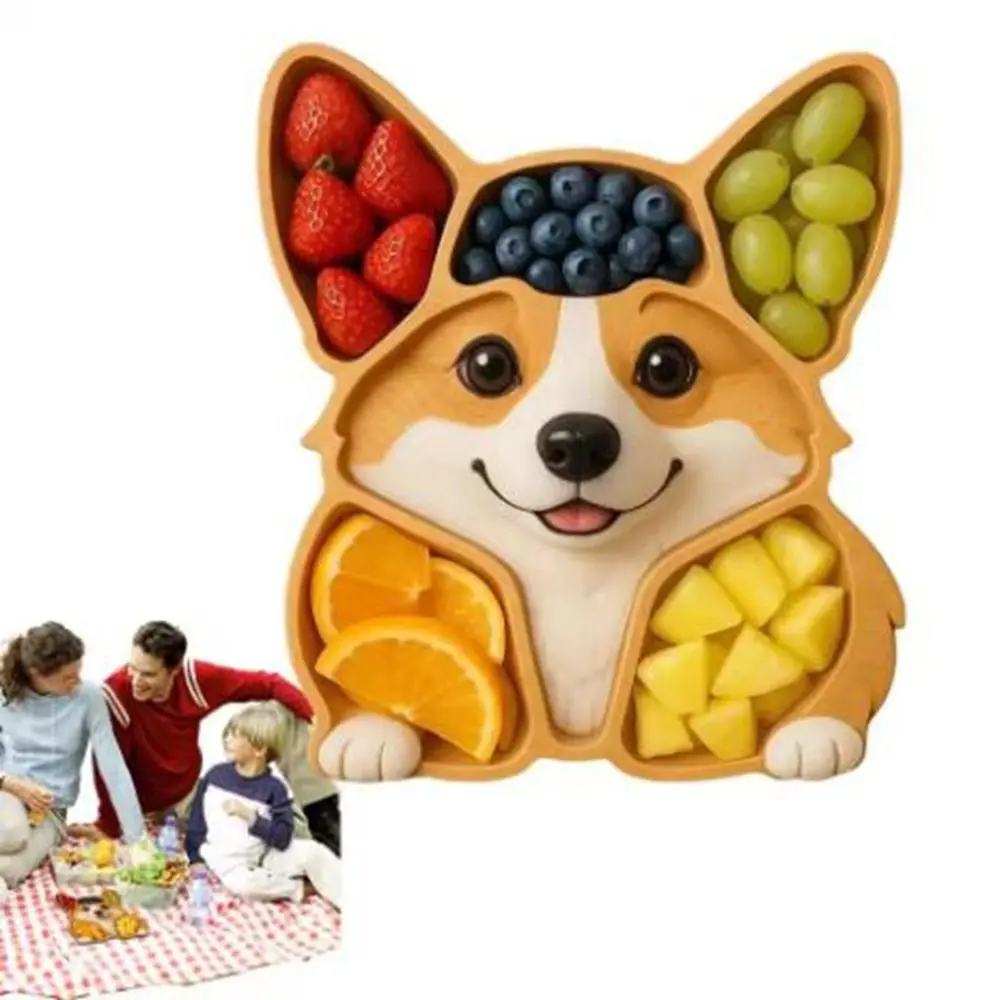 Wooden Dog Shaped Serving Tray Handmade Decorative Animal-themed Serving Platter with Compartments Large Capacity
Wooden Dog Shaped Serving Tray Handmade Decorative Animal-themed Serving Platter with Compartments Large Capacity
