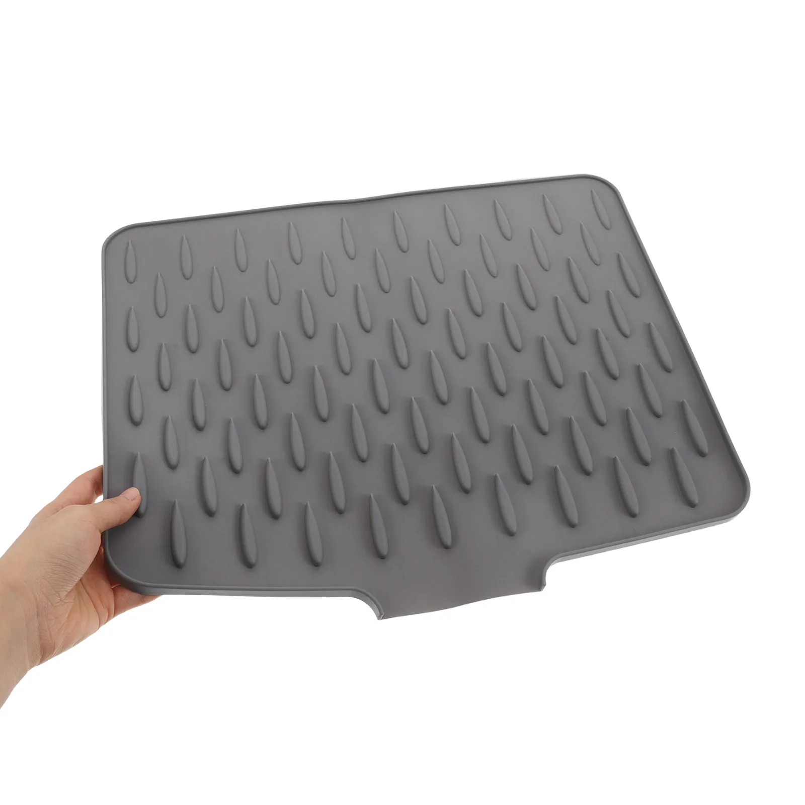Silicone Dish Drying Mat Grey Kitchen Counter Non-Slip Drain Pad Heat Resistant Drip Tray Waterproof Silicone Mat Under Sink
Silicone Dish Drying Mat Grey Kitchen Counter Non-Slip Drain Pad Heat Resistant Drip Tray Waterproof Silicone Mat Under Sink