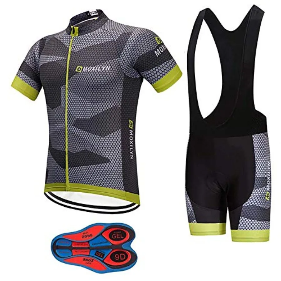 Men's Quick-Dry Cycling Jersey Set Road Bike Bicycle Shirt + Bib Shorts with 9D Gel Pad MTB Riding Clothing Kit
Men's Quick-Dry Cycling Jersey Set Road Bike Bicycle Shirt + Bib Shorts with 9D Gel Pad MTB Riding Clothing Kit