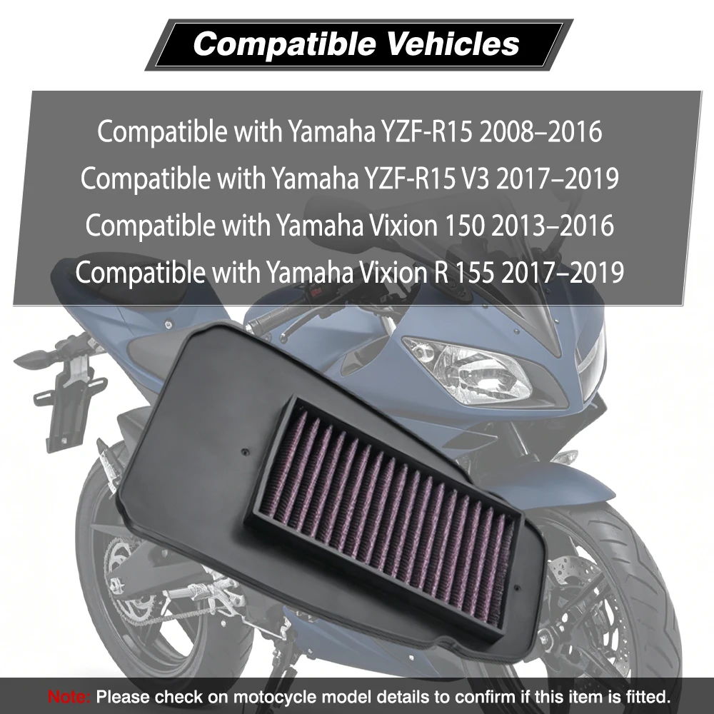 BK6-E4450-00 Motorcycle Air Filter Intake Cleaner Accessorie For Yamaha YZF-R15 2008–2016 YZF-R15 V3 Vixion R 155 2017 2018 2019
BK6-E4450-00 Motorcycle Air Filter Intake Cleaner Accessorie For Yamaha YZF-R15 2008–2016 YZF-R15 V3 Vixion R 155 2017 2018 2019