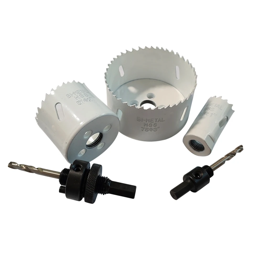 15Pcs Bi-Metal Hole Saw Set with Arbor & Extension Bar, Core Drill Bit Hole Cutter Opener Kit for Electrician Metal Wood Plastic
15Pcs Bi-Metal Hole Saw Set with Arbor & Extension Bar, Core Drill Bit Hole Cutter Opener Kit for Electrician Metal Wood Plastic