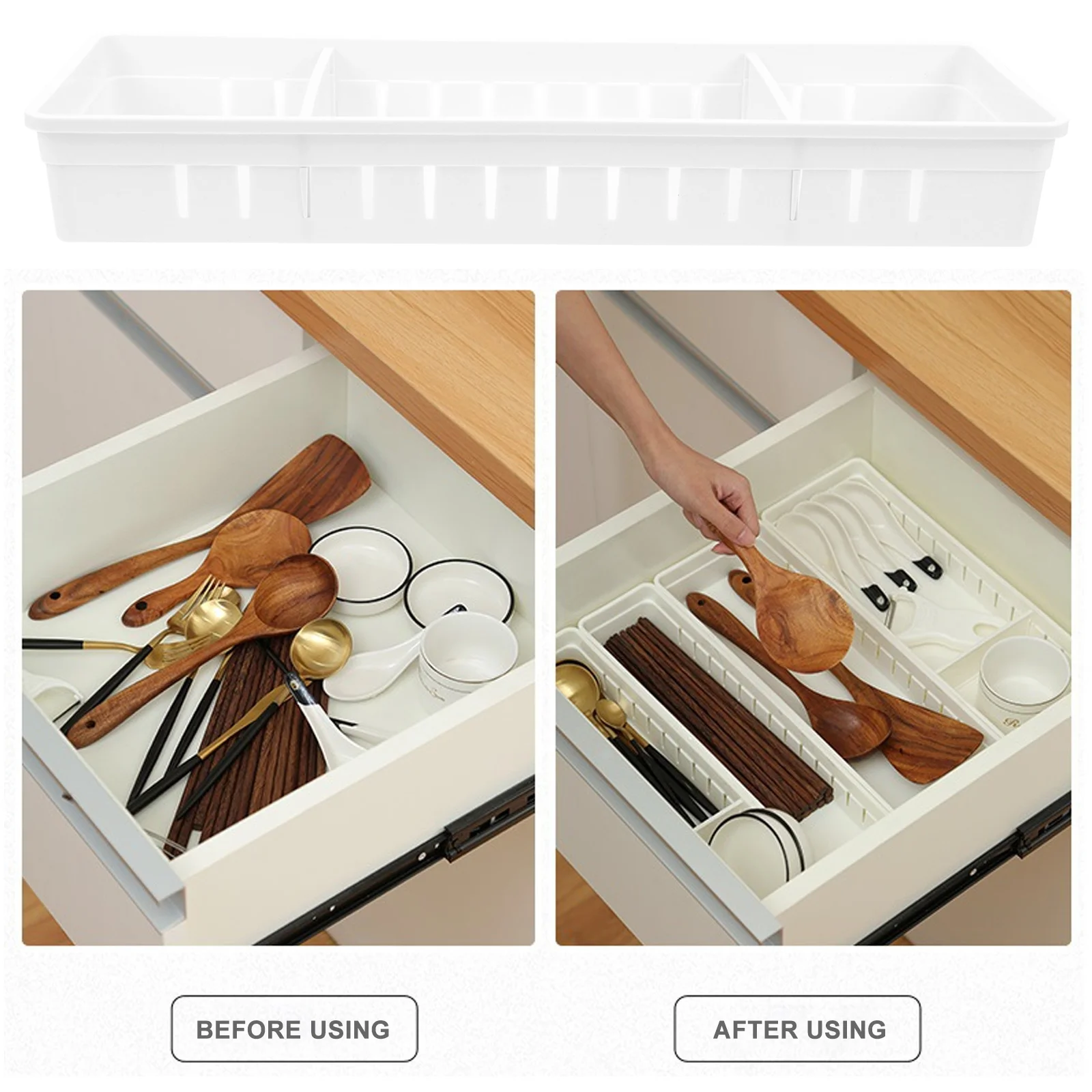 4pcs Compartment Drawer Tableware Organizer Boxes Kitchen Cutlery Storage Pp Material Small Size Light Weight Fork Spoon
4pcs Compartment Drawer Tableware Organizer Boxes Kitchen Cutlery Storage Pp Material Small Size Light Weight Fork Spoon