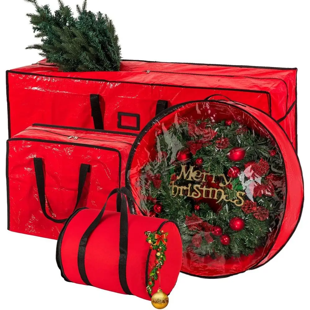 Набор сумок для хранения деревьев и венков длиной 7,5 футов с контейнерами для орнаментов, двойной молнией и усиленными ручками
Набор сумок для хранения деревьев и венков длиной 7,5 футов с контейнерами для орнаментов, двойной молнией и усиленными ручками