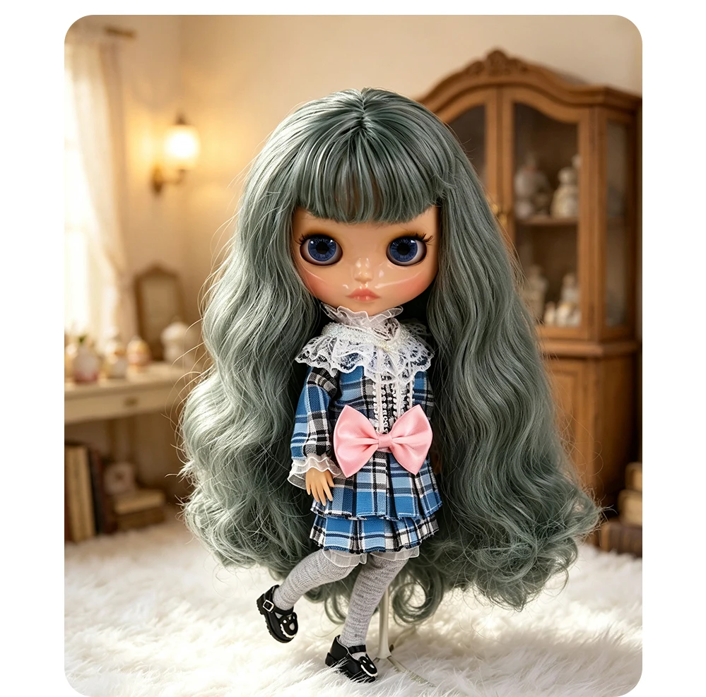 Neo Blythe Doll with Multi-Color Hair, Tan Skin, Shiny Cute Face & Custom Jointed Body 2 Neo Blythe Doll with Multi-Color Hair, Tan Skin, Shiny Cute Face & Custom Jointed Body 2