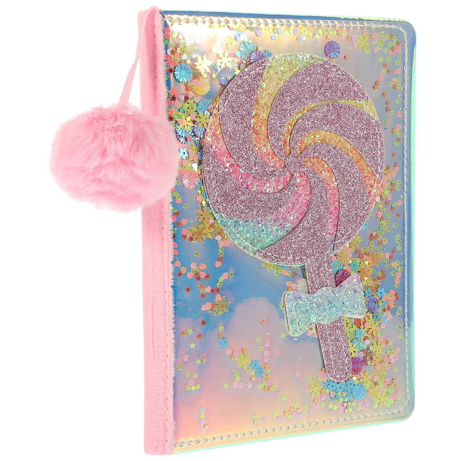 Lovely Lollipop Design Notebook for Kids Adorable Cartoon Journal Book with Glitter Cover Smooth Lined Paper Travel Write Book
Lovely Lollipop Design Notebook for Kids Adorable Cartoon Journal Book with Glitter Cover Smooth Lined Paper Travel Write Book