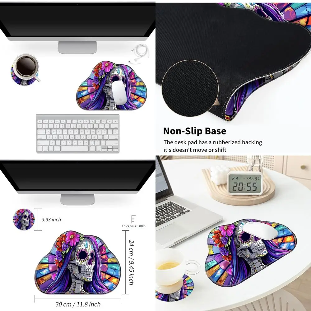 Large Black Rubber Base Mouse Pad with Stitched Edges, 11.8x9.4 inches, Suitable for Mouse Pads and Laptops, Including Coasters
Large Black Rubber Base Mouse Pad with Stitched Edges, 11.8x9.4 inches, Suitable for Mouse Pads and Laptops, Including Coasters