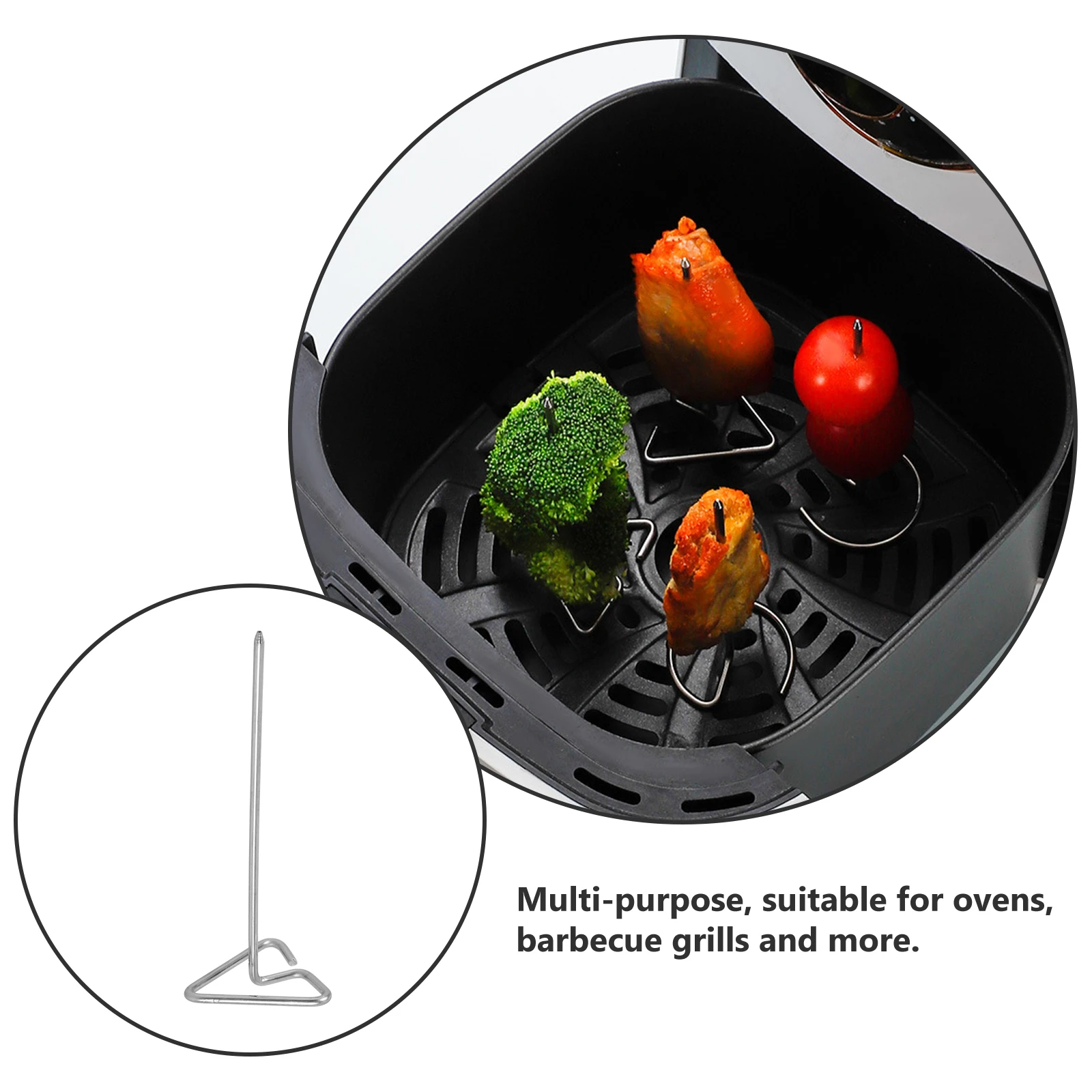 10pcs Stainless Steel Skewers for BBQ Grilling Metal Kabob Tools Hanging Needle Chicken Meat Shrimp Turkey Pig Roasting Compact
10pcs Stainless Steel Skewers for BBQ Grilling Metal Kabob Tools Hanging Needle Chicken Meat Shrimp Turkey Pig Roasting Compact