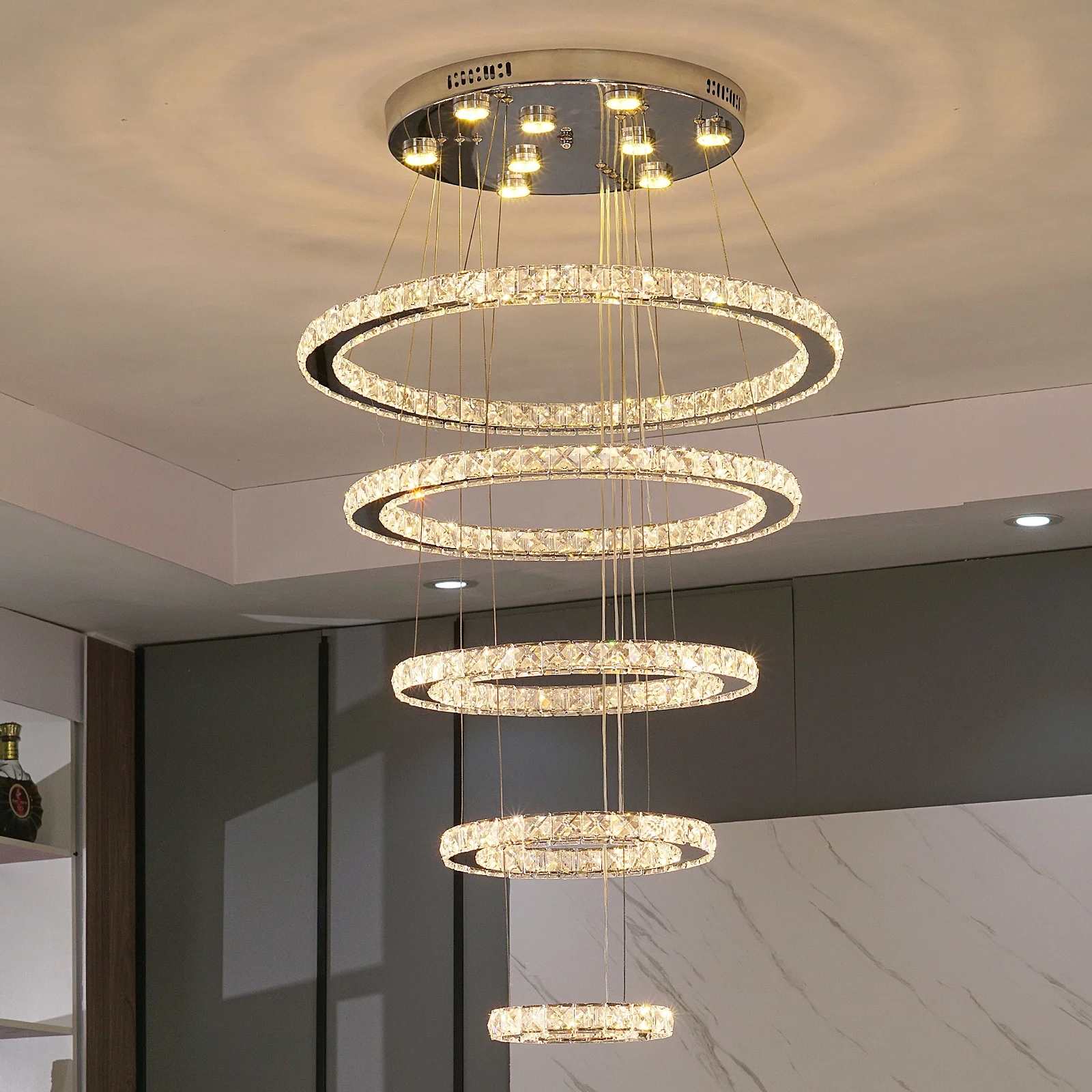 US Warehouse Circle Chandelier Hotel Lobby 200cm High Ceiling Led Ring Circular Pendant Light
US Warehouse Circle Chandelier Hotel Lobby 200cm High Ceiling Led Ring Circular Pendant Light