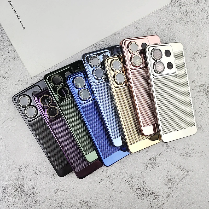 Full Cover Plating Grid Heat Dissipation PC Case With Lens Film For Xiaomi Redmi Note 13 Pro Plus 5G Back Shell Protector
Full Cover Plating Grid Heat Dissipation PC Case With Lens Film For Xiaomi Redmi Note 13 Pro Plus 5G Back Shell Protector