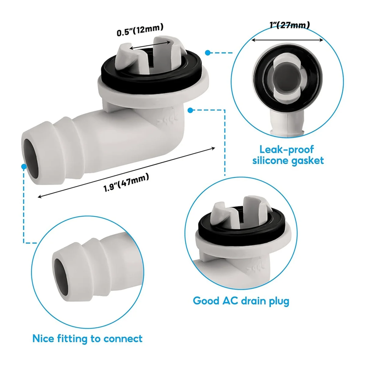 Latest10Ft Portable Air Conditioner Drain Hose, AC Drain Hose Kit, Drain Hose for Air Conditioner with 3/5 Inch Connector
Latest10Ft Portable Air Conditioner Drain Hose, AC Drain Hose Kit, Drain Hose for Air Conditioner with 3/5 Inch Connector