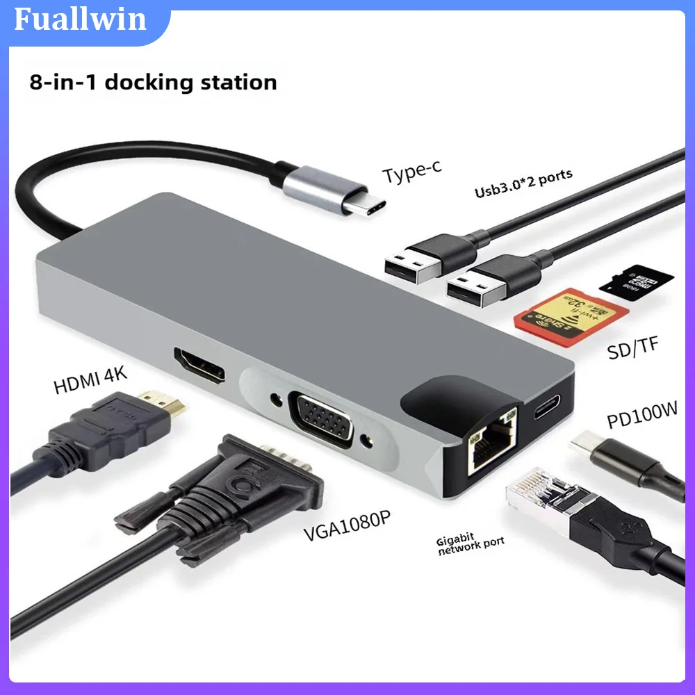 12 in 1 USB-C Docking Station Monitor with HDMI for MacBook Air Surface Pro MacBook Pro and USB C Laptop USB C Docking Station
12 in 1 USB-C Docking Station Monitor with HDMI for MacBook Air Surface Pro MacBook Pro and USB C Laptop USB C Docking Station
