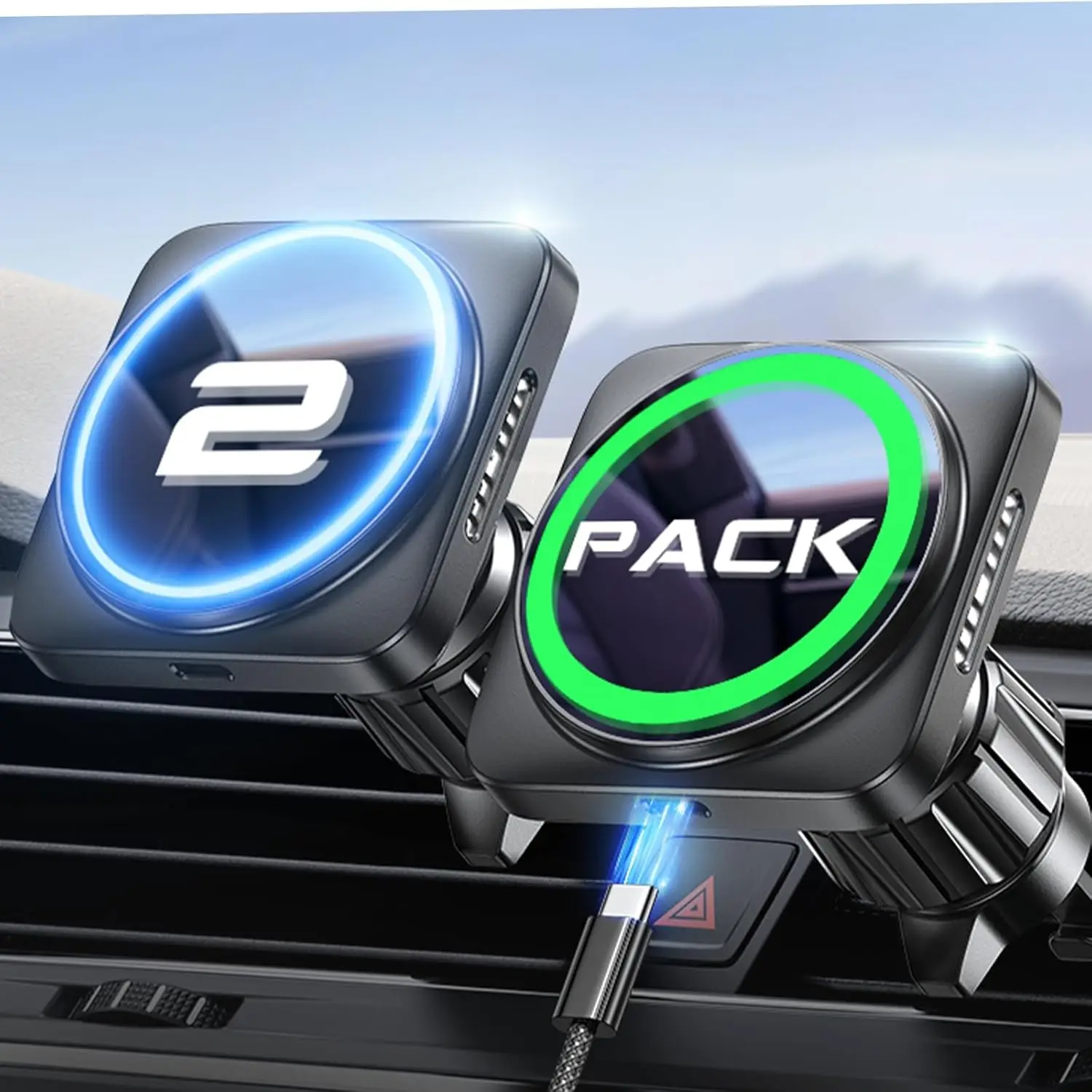 2 упаковки магнитного автомобильного зарядного устройства для iPhone 17 Pro Max 16 15 14, 15 Вт, беспроводное крепление для вентиляции MagSafe, рассеивание тепла
2 упаковки магнитного автомобильного зарядного устройства для iPhone 17 Pro Max 16 15 14, 15 Вт, беспроводное крепление для вентиляции MagSafe, рассеивание тепла