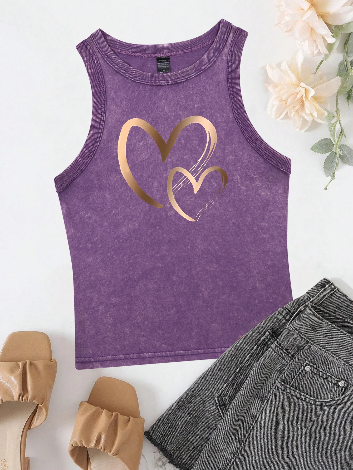 Golden Love Combinationprint Women Washed Vests Cotton Fashion Singlet Slim Sports Sleeveless Top Comofortable Soft Clothing
Golden Love Combinationprint Women Washed Vests Cotton Fashion Singlet Slim Sports Sleeveless Top Comofortable Soft Clothing