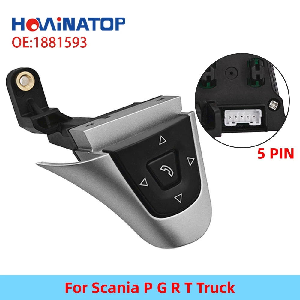 HOWINATOP 1881593 5Pin Right Steering Wheel Multimedia Menu Switch For Scania P G R T Truck High Quality OEM Replacement
HOWINATOP 1881593 5Pin Right Steering Wheel Multimedia Menu Switch For Scania P G R T Truck High Quality OEM Replacement