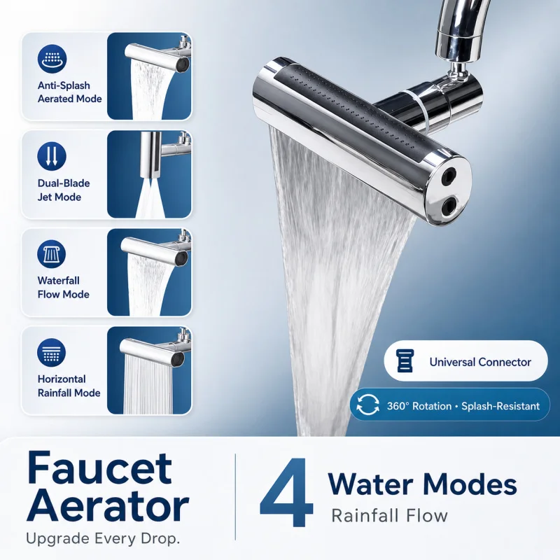 360 Swivel Waterfall Kitchen Faucet Extender 4 Modes Anti-Splash High Pressure Sink Aerator Universal Tap Adapter
360 Swivel Waterfall Kitchen Faucet Extender 4 Modes Anti-Splash High Pressure Sink Aerator Universal Tap Adapter