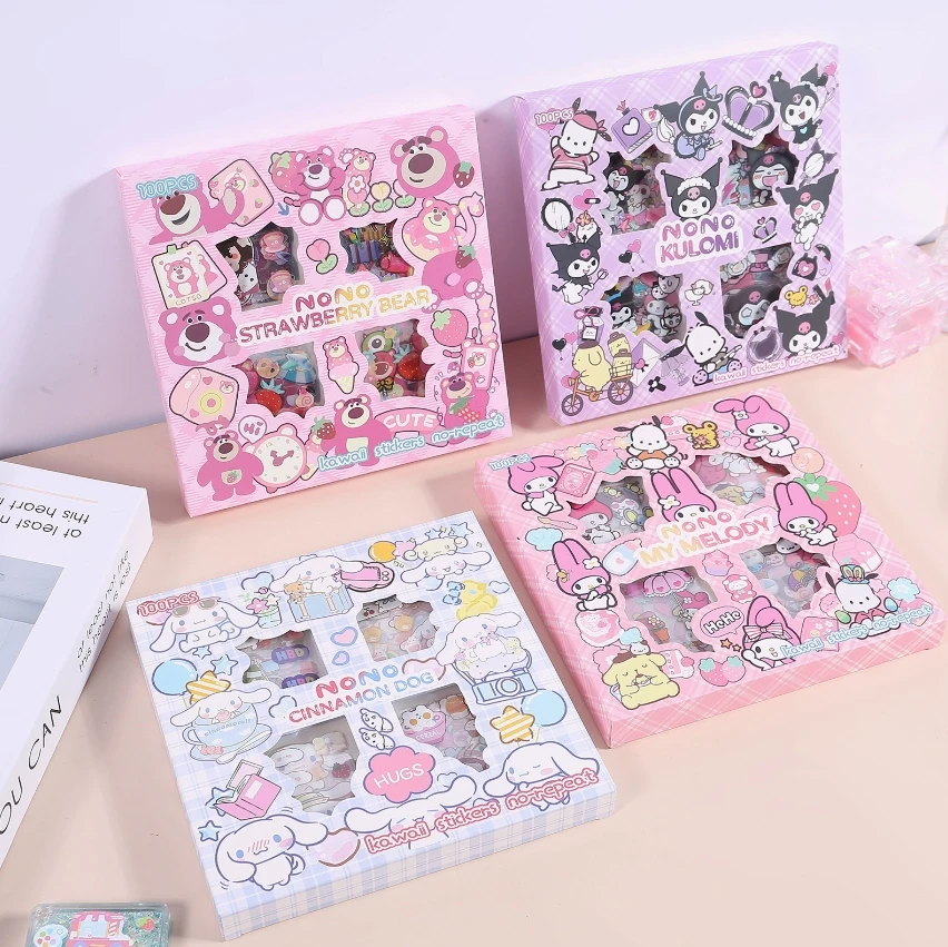 100 шт. Sanrio Kuromi Melody Cinnamoroll PET прозрачная Водонепроницаемая наклейка мультфильм «сделай сам»
100 шт. Sanrio Kuromi Melody Cinnamoroll PET прозрачная Водонепроницаемая наклейка мультфильм «сделай сам»